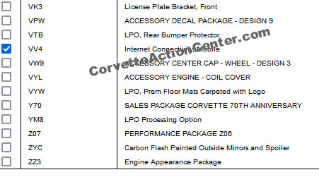 2023 Corvette Z06 Coupe Order Information