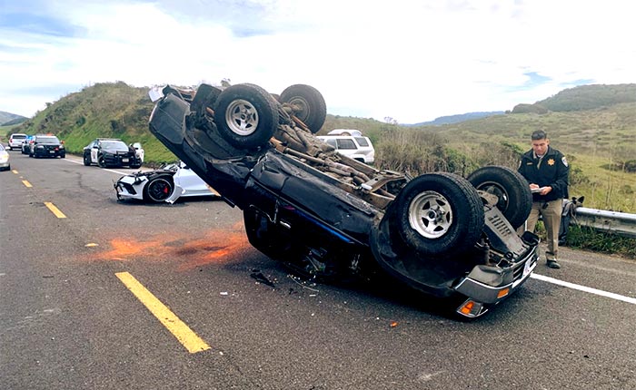 [ACCIDENT] C8 Corvette Wrecks While Passing Traffic in Northern California