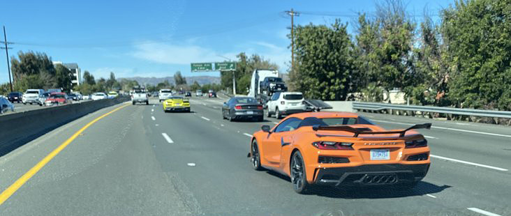 [SPIED] 2023 Corvette Z06 Caravan Sighted on Highway 101 in Southern California