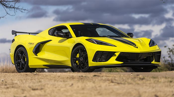 Corvettes for Sale: 2022 Corvette C8.R Edition in Accelerate Yellow Heads to Mecum Glendale