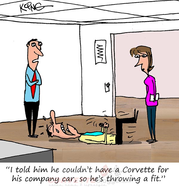 Saturday Morning Corvette Comic: Throwing a Fit Over the Company Car