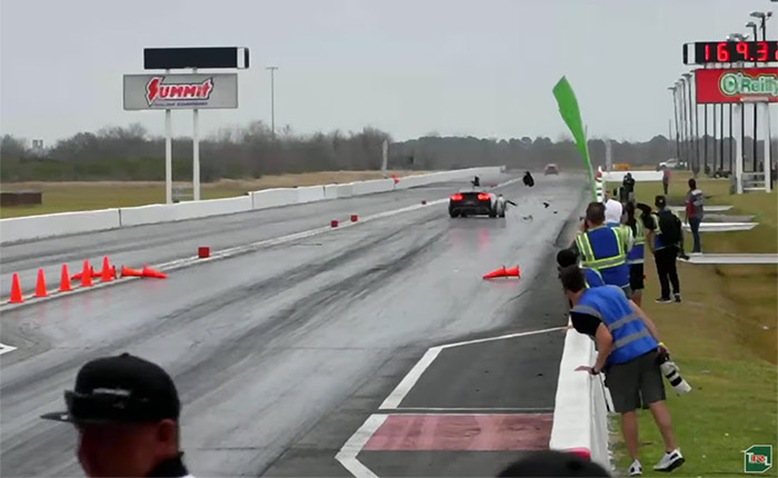 [VIDEO] Corvette Loses Rear End and Tire During Roll Race at TX2K22