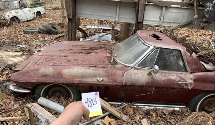 Corvettes for Sale: Barn Find 1966 Corvette Sting Ray Offered in Online Auction