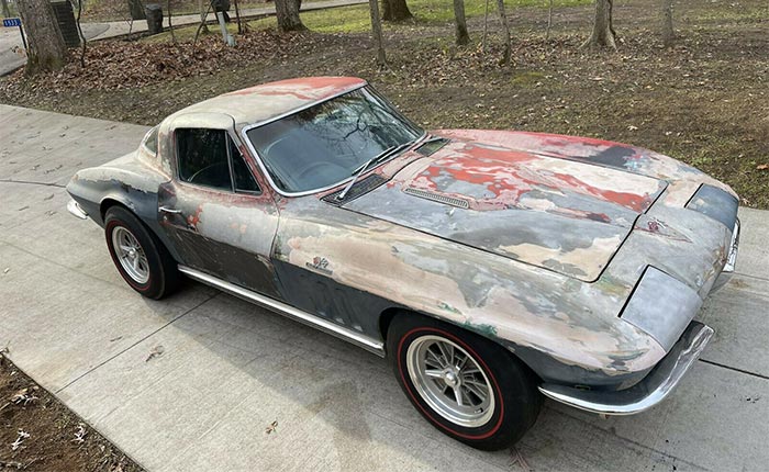 Corvettes for Sale: LS3-Powered 1966 Corvette Coupe with Plenty of Patina