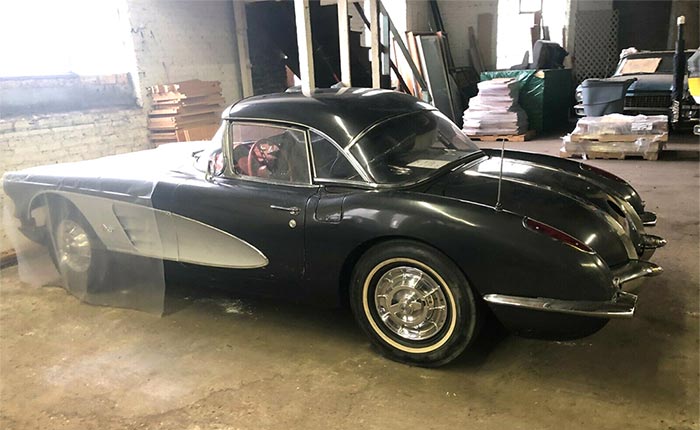 Corvettes for Sale: Black 1958 Corvette Still Wears Original Paint
