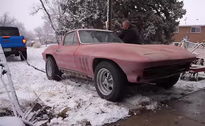 [VIDEO] Dennis Collins Rescues a Barn Find 1966 Corvette Coupe in Colorado