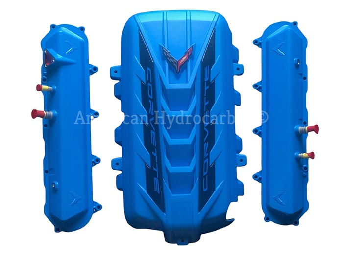 C8 Corvette Rapid Blue Engine Cover & Matching Valve Covers