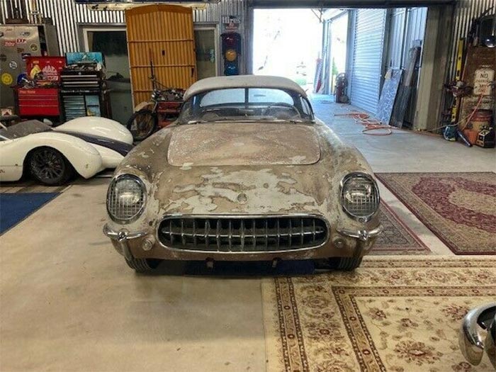 Corvettes for Sale: Barn Find Unrestored 1954 Corvette