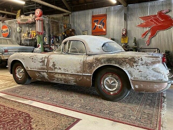 Corvettes for Sale: Barn Find Unrestored 1954 Corvette