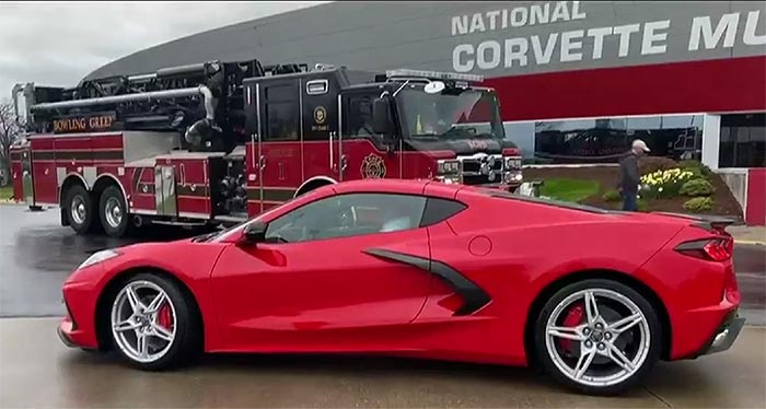 Bowling Green Fire Department Takes Delivery of a C8 Corvette from the Corvette Museum