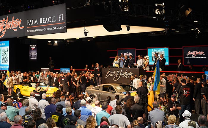 [VIDEO] A 1986 Corvette Indy 500 Pace Car Helps Raise $1.76 Million at Barrett-Jackson for Ukraine Humanitarian Relief Efforts