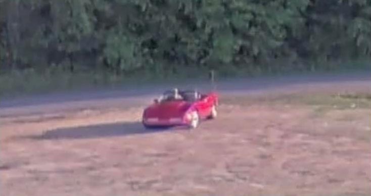 Police Hunting for the Driver of a C4 Corvette for Doing Donuts in a City Park