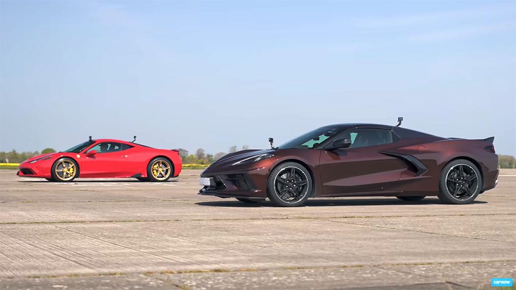 [VIDEO] RHD C8 Corvette Stingray Gives this Ferrari 458 Speciale A Race It Didn't Expect