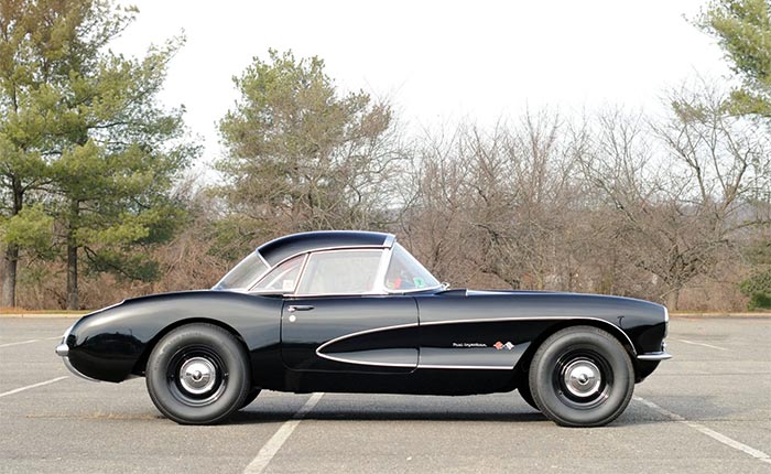 Corvettes for Sale: Black 1957 Fuelie Corvette Offered on Bring A Trailer