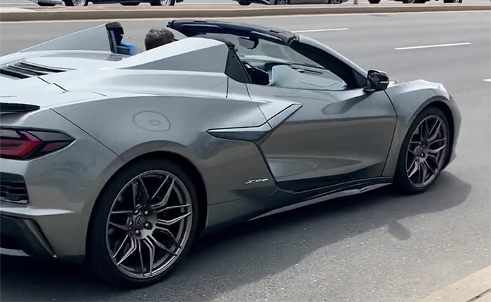 [SPIED] 2023 Corvette Z06 Convertible in Hypersonic Gray with 3LT Blue Interior