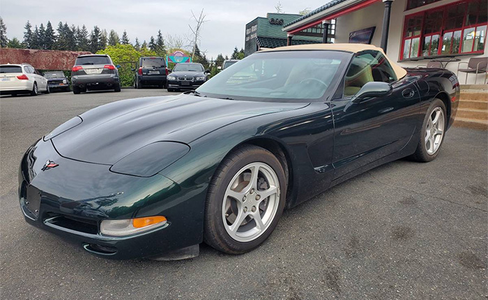 Corvettes for Sale: Rare Bowling Green Metallic 2000 Corvette Convertible with 6-Speed