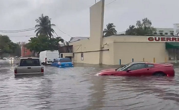 [VIDEO] Some Corvettes Drowned While Others Carried On Like Submarines After Tropical Storm Hits Miami