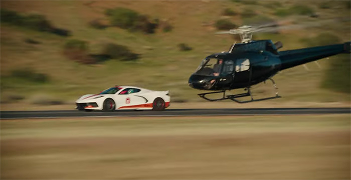 [VIDEO] Emelia Hartford and Her Twin-Turbo Corvette Stingray Race a Helicopter