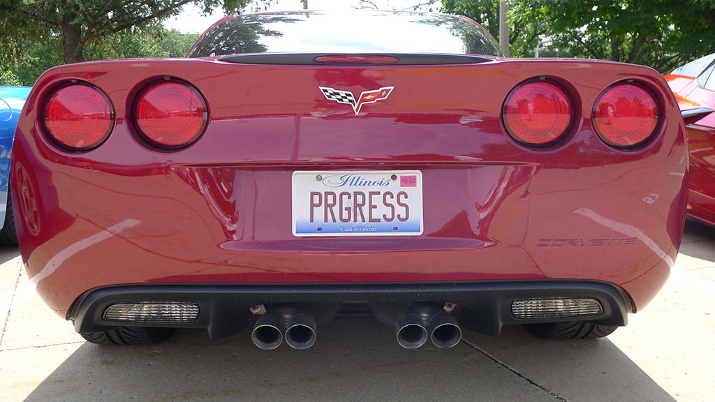 Corvette Vanity Plates from Bloomington Gold