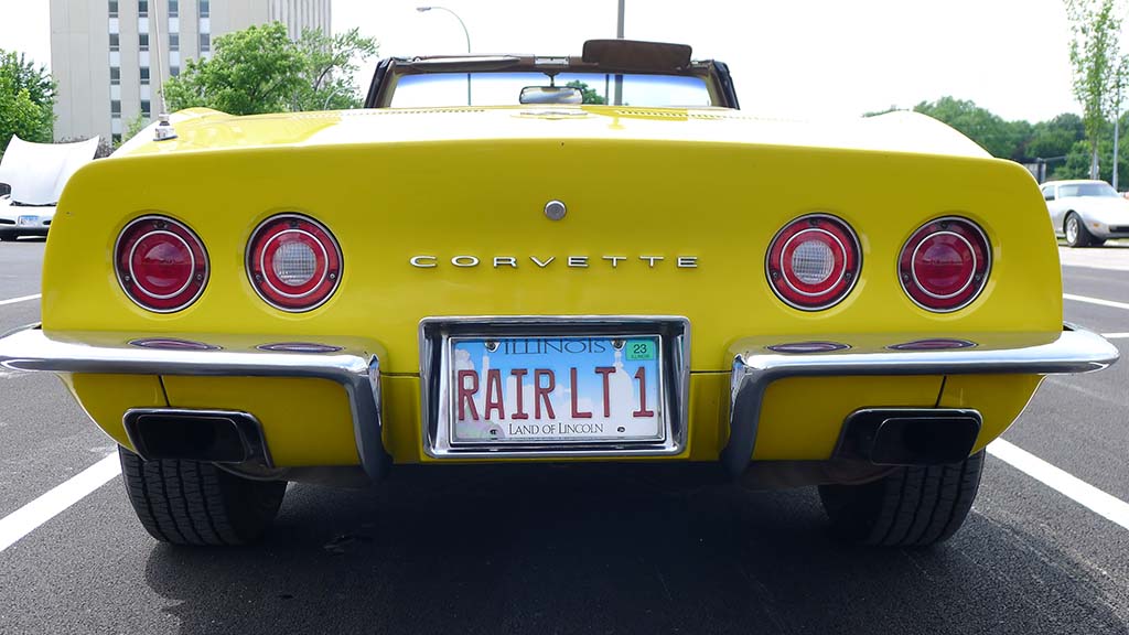 Corvette Vanity Plates from Bloomington Gold