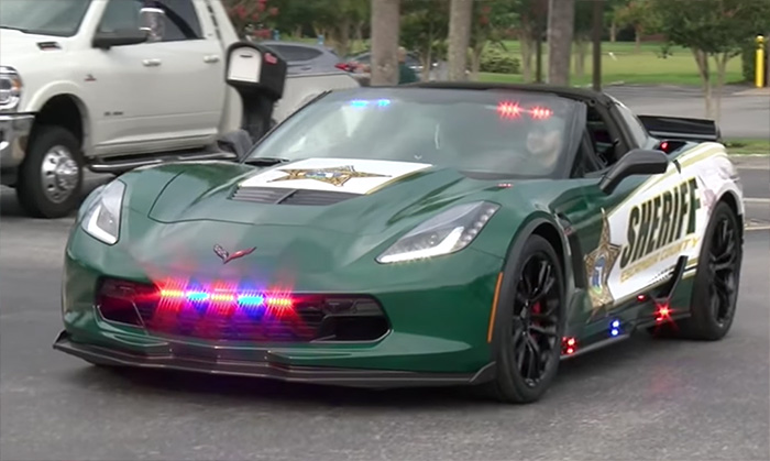 [VIDEO] Florida Sheriff Unveils New C7 Corvette Z06 Police Car 'Donated' by a Local Felon
