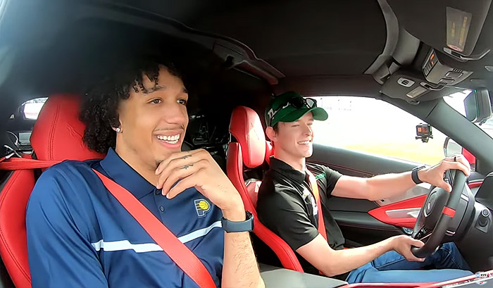 [VIDEO] Rookie NBA Players Receive Welcome Laps in a C8 Corvette at the Indianapolis Motor Speedway