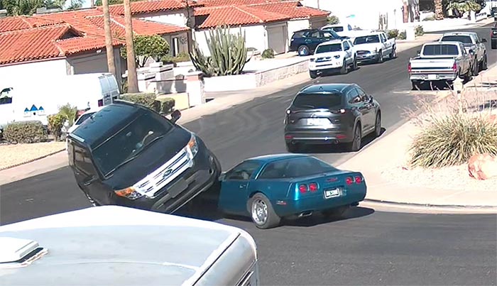 [ACCIDENT] Watch as a Distracted Driver Rolls Right Over a C4 Corvette