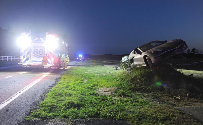 [ACCIDENT] Hey, You Can't Park There! C8 Corvette Crashes Spectacularly in Delaware
