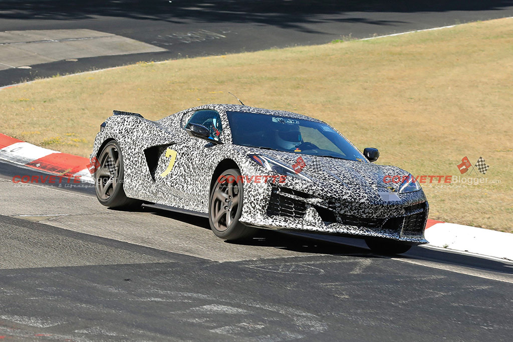 [SPIED] The Hybrid AWD C8 Corvette E-Ray Takes First Laps on the Nurburgring