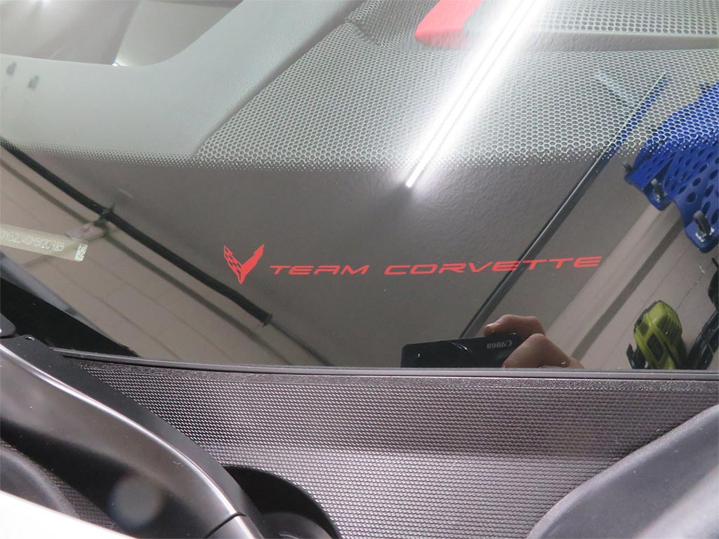 Colorizing 'Team Corvette' on your C8 Corvette's Windshield