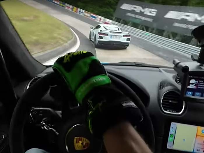 [VIDEO] Porsche GT4 Chases a Very Capable C8 Corvette Z51 Coupe at the Nurburgring