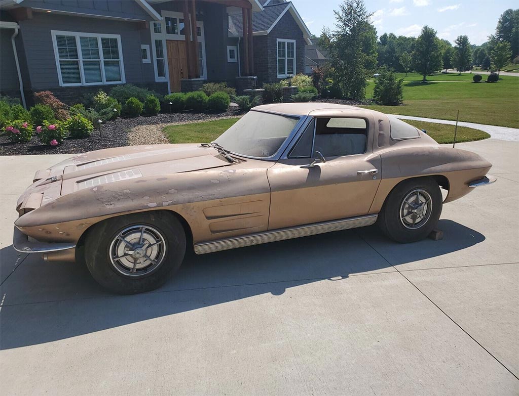 Corvettes for Sale: 1963 Corvette Split Window Stored for 20 Years on eBay