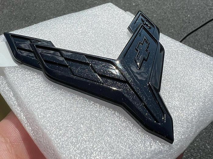 PICS: First Look at the 2023 Corvette Dark Stealth Exterior Badge