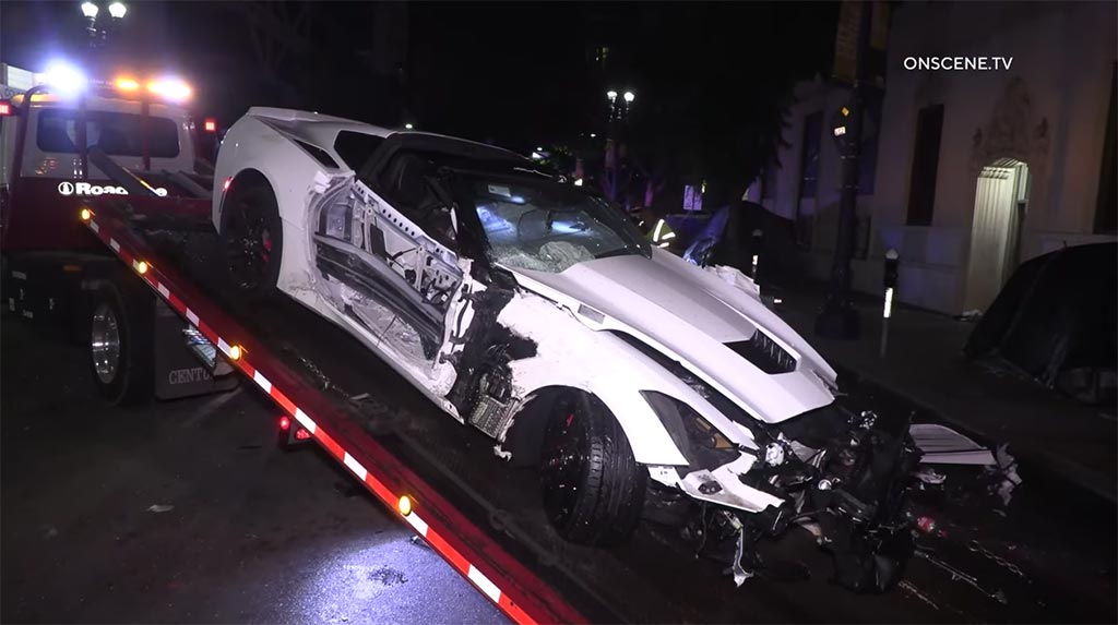 [ACCIDENT] DUI C7 Corvette Driver Destroys Parked Cars and a Homeless Man's Tent