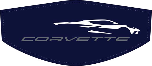Corvette C8 Blue Trunk Cover and Gray Lettering