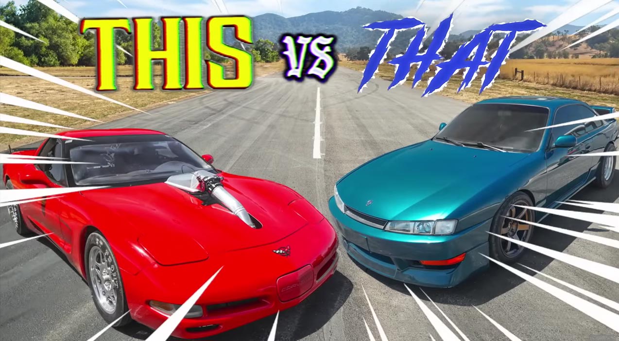 [VIDEO] Hoonigan's 'This or That' Races a C5 Corvette against an 800-hp Nissan 240SX