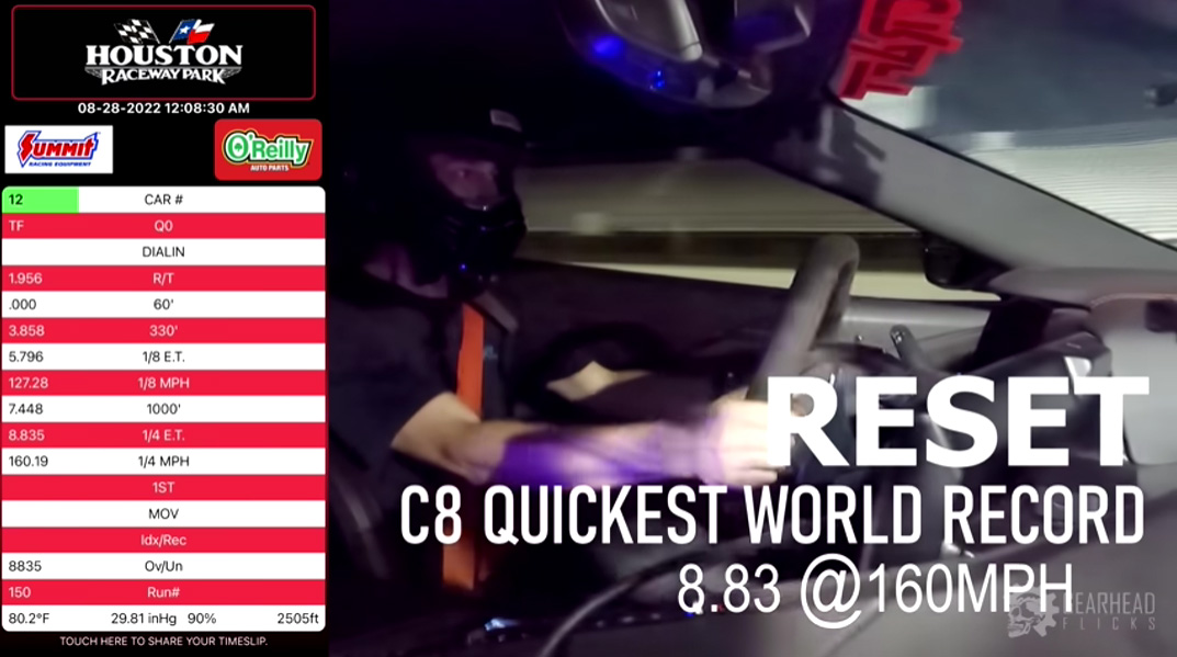 [VIDEO] LMR Takes the World Record for Quickest C8 Corvette Stingray on the Planet