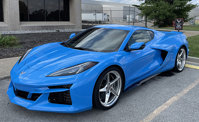 [SPIED] Check Out the Corvette Assembly Plant Director's New Riptide Blue 2024 Corvette E-Ray