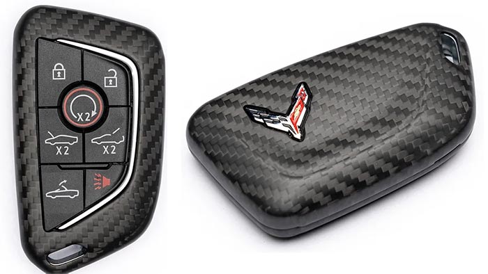 C8 Carbon Fiber Key Fob Cover