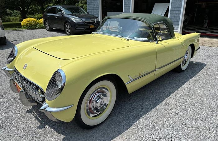 1955 Corvette in Harvest Gold
