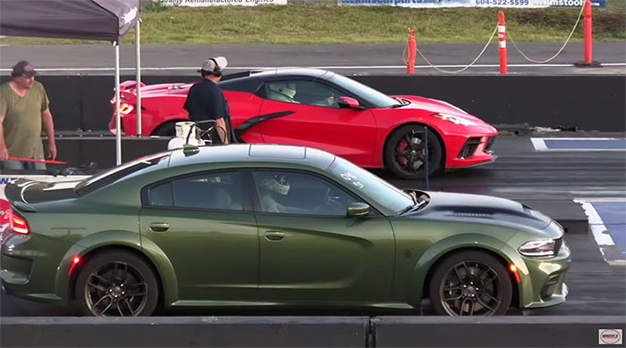 [VIDEO] C8 Corvettes Feast on HellCats at the Drag Strip