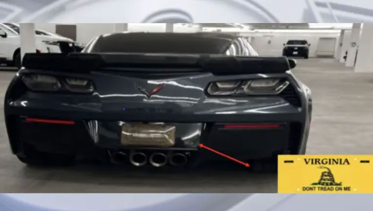 LA Police Seeking a C7 Corvette with Virginia Tag 'LOL GAS' Suspected of Attempted GTA