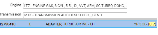 GM Parts Catalog Leak Confirms the C8 ZR1's LT7 is a 5.5L Turbo V8