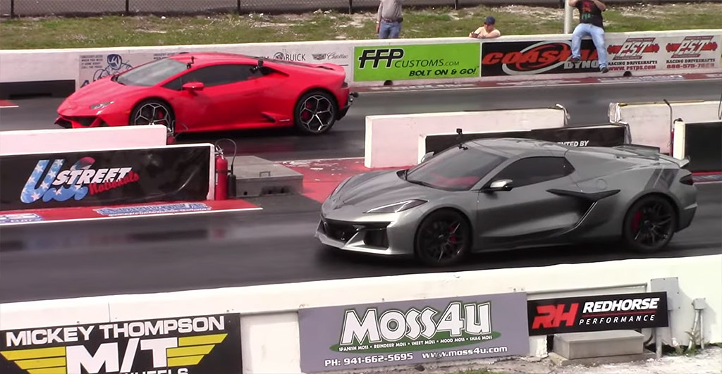 [VIDEO] 2023 Corvette Z06 vs Lamborghini Huracan Evo at the Strip