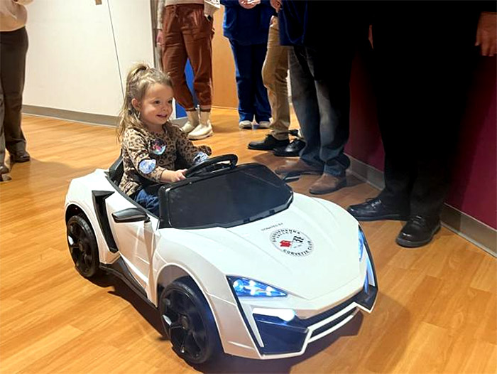 Susquehanna Valley Corvette Club Provided Two Remote-Controlled C8 Corvettes to Transport Pediatric Patients