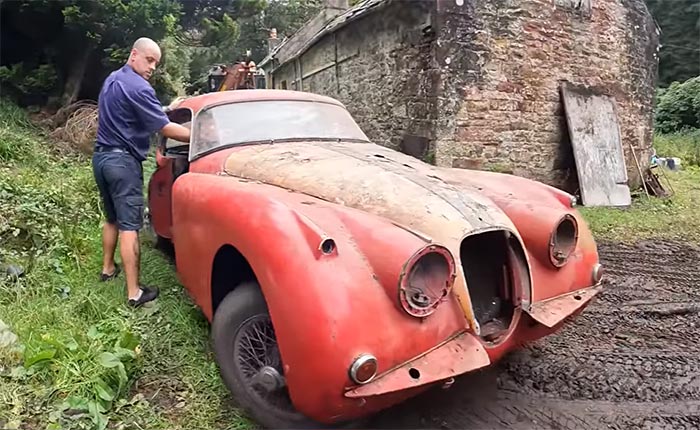 [VIDEO] Barn Find Rescue in Scotland Reveals Classic C1 Corvette, Jaguars