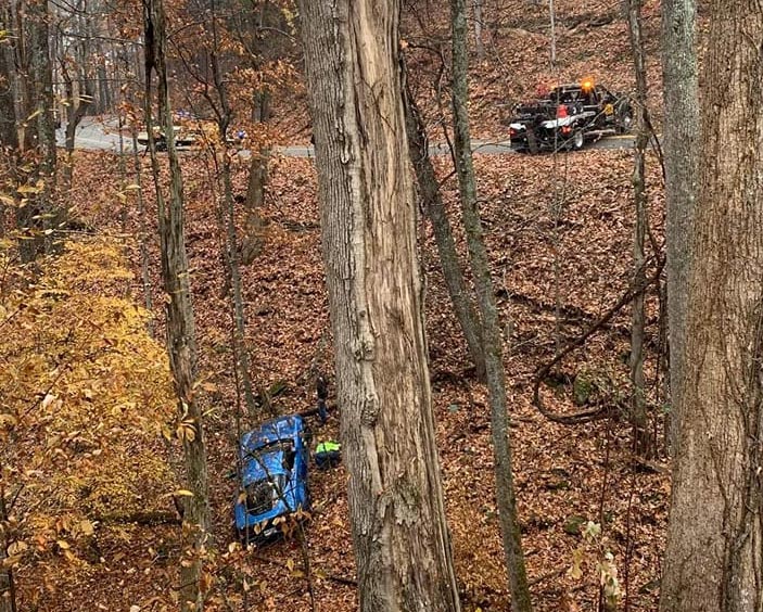 [ACCIDENT] C6 Corvette Slides Off a Mountain Road and Boy, Do You Have Some Captions!