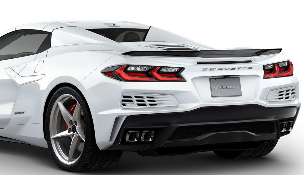 New Spoiler Extension Added to 2024 Corvette E-Ray Build and Price Configurator