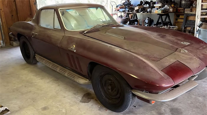 Corvettes for Sale: Rare 'Big Tank' 1966 Corvette Barn Find Headed to Auction