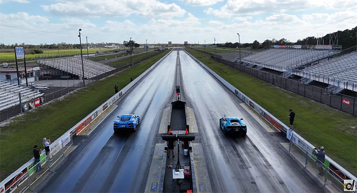 [VIDEO] C8 Corvette Z06 vs Lamborghini Huracán Tecnica on DragTimes is Neck and Neck!